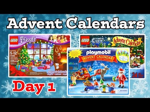 Advent Calendar Day 1 - Lego City, Lego Friends, Playmobil