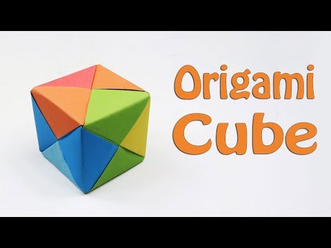 How to Fold an Origami 3D Cube - DIY Paper Cube Instructions