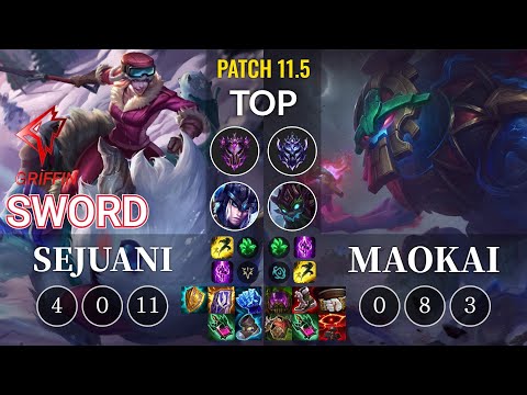 GRF Sword Sejuani vs Maokai Top - KR Patch 11.5