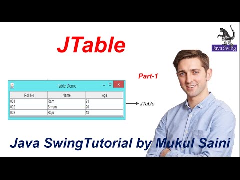 35 1 Java Swing Tutorial Jtable In Java Part 1 Create A Table Using Defaulttablemodel