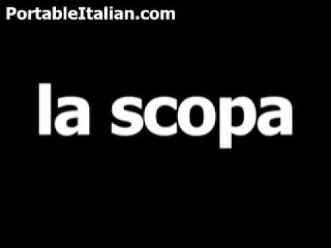 Italian word for broom is la scopa