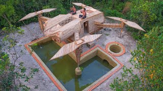 2023 Building Swimming Pools In-front Drone Bamboo House Part II