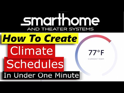 Crestron Home OS How to Create Climate Schedule Events