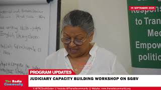 JUDICIARY CAPACITY WORKSHOP BUILDING ON SGBV