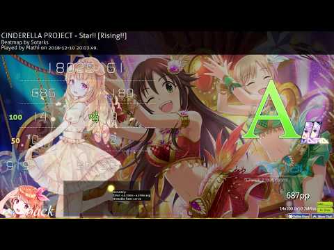 osu! | Mathi | CINDERELLA PROJECT - Star!! [Rising!!] +HD,DT 98.39% 2❌ 686pp 8.46⭐