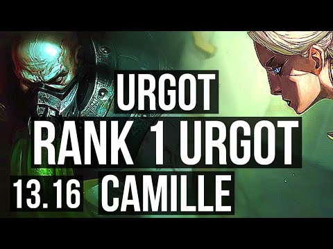 URGOT vs CAMILLE (TOP) | Rank 1 Urgot, 2.3M mastery, 7/3/8 | JP Grandmaster | 13.16