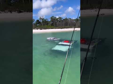 Bogged at K’gari/Fraser Island 😱   #fraserisland #4x4 #offroad #offroading #camping #camper