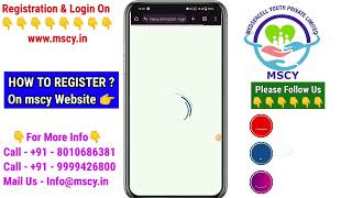 How to Register &  Login in mscy