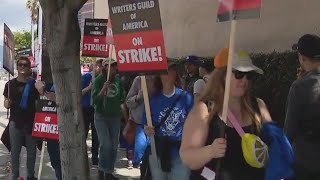 Hollywood Writers Take To Streets For Day 1 Of Strike