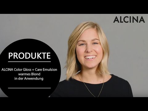 ALCINA Color Gloss + Care Emulsion warmes Blond in der Anwendung