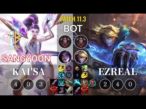 SRB Sangyoon Kai'Sa vs Ezreal Bot - KR Patch 11.3