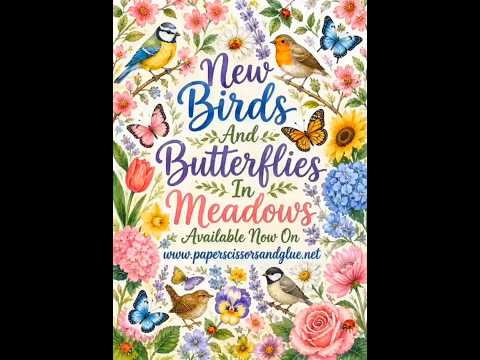 Birds Butterflies In Meadow