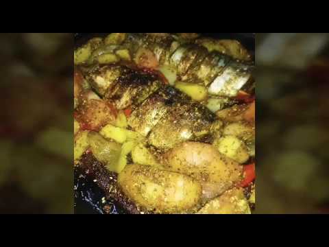 Скумбрия в Духовке Вкусный Обед Готов:)| Roasted Mackerel with vegetables