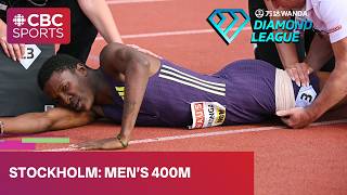 Men's 400m tight on the line at the Diamond League event in Stockholm, Sweden