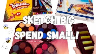 SKETCHBOOK ART Adventure with Budget KOH I NOOR Watercolours and Twistable Crayons! 🎨