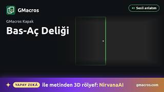 Bas-Aç Deliği · GMacros Kapak — Alphacam makrosu (sesli anlatım)