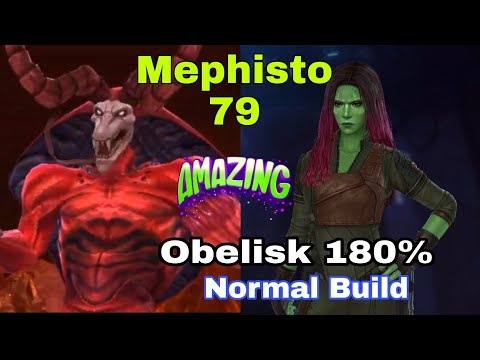 lvl 80 GAMORA is Awesome🔥MEPHISTO Stage 79 || Obelisk 180% vs CTP M DEST ||#mff