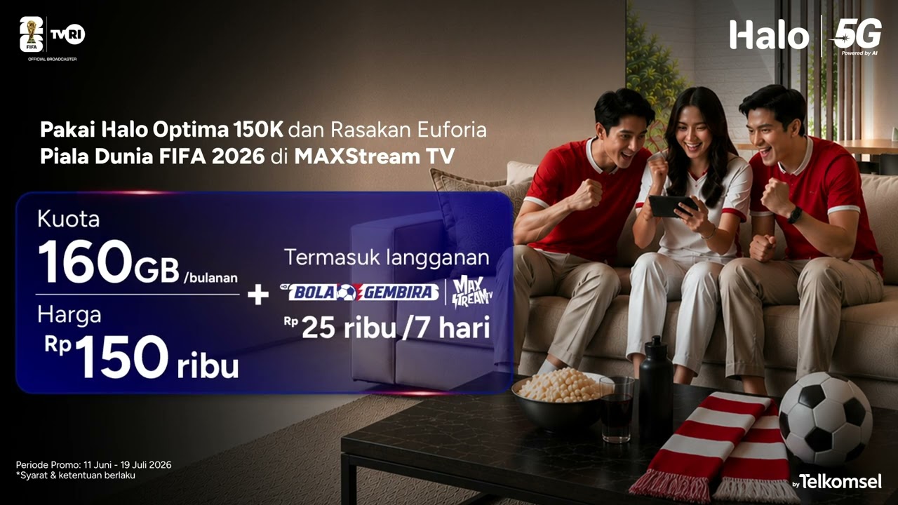 Halo Optima 150K Paket Bola Gembira FIFA 2026