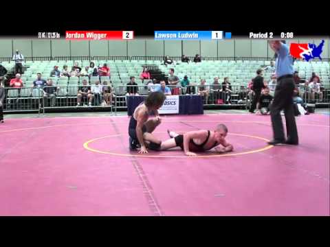 Jordan Wigger vs. Lawson Ludwin at 2013 Junior Nationals - FILA - FS