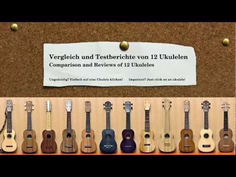 12 Ukuleles -- Comparison and Reviews (Klangvergleich und Test)