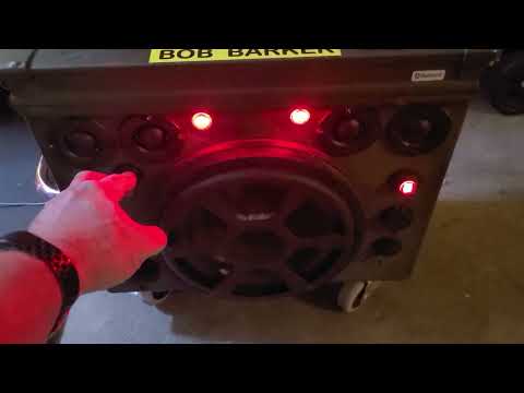 Red LED marker lights (for VU output metering) installed -- 600w DIY made ammo can speaker
