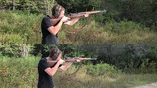 M1 Garand Muzzle Brake Slow Motion Comparason