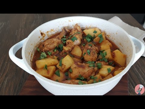 Fricase de pollo al estilo cubano. (Delicioso)