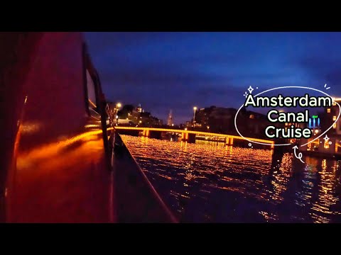 🛶 Magical Amsterdam Night Canal Cruise | 4K Boat Tour Through the Heart of the City