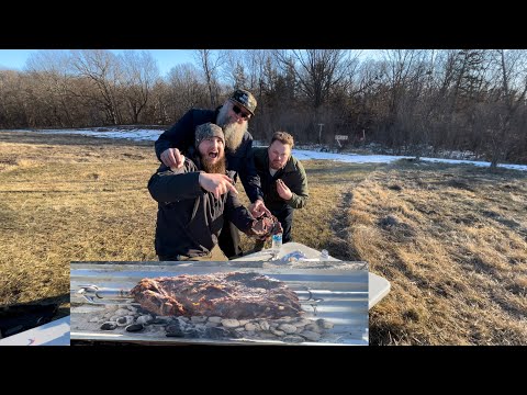 Campfire 🔥 lunch!!!! Ribeye roast