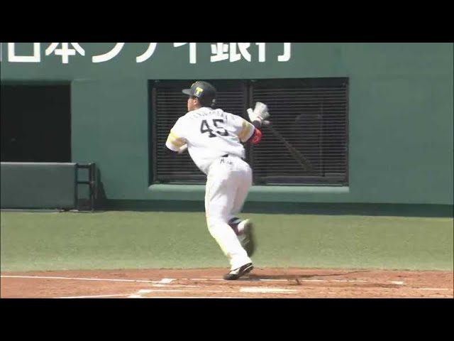 【ファーム】ホークス・谷川原 ライトスタンドへ先制ソロホームラン!! 2021/4/9 H-C(ファーム)