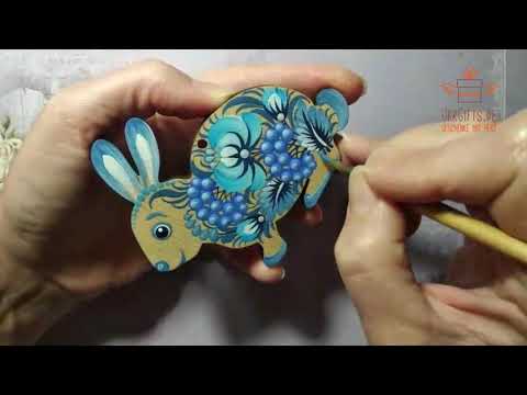 Ukrainian Easter bunny ornament handmade