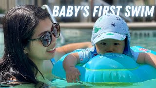 BABY'S FIRST TIME SWIMMING | North Carolina Pt. 1