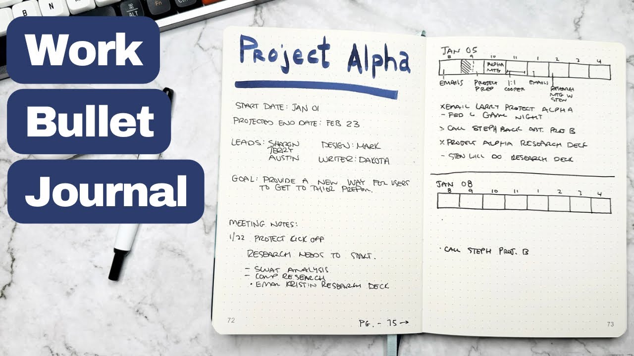 5 Functional Ways To Use Your Bullet Journal at Work | Minimalist Bujo