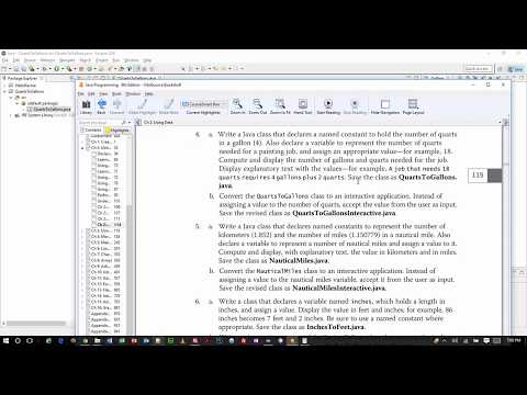 Java Programming 1 - Chapter 2 Exercises Part 1