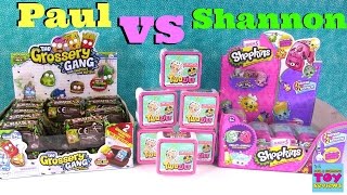 Paul vs Shannon | Shopkins Grossery Gang Twozies | PSToyReviews