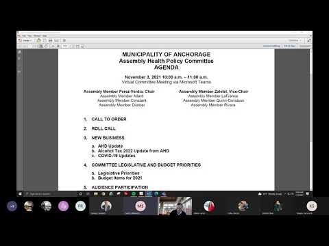 Health Policy Committee Meeting - November 3, 2021