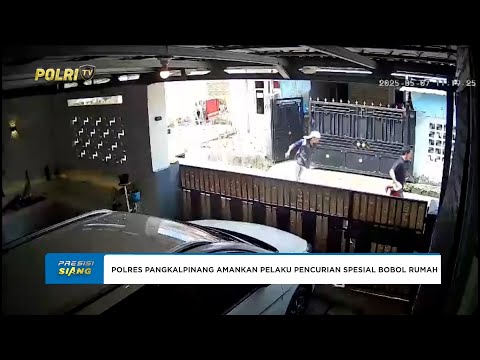 POLRES PANGKALPINANG AMANKAN PELAKU PENCURIAN SPESIALIS BOBOL RUMAH