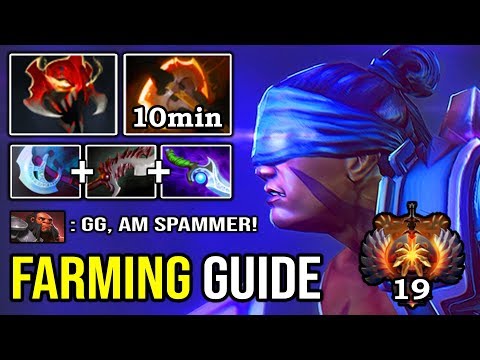 HOW TO CRAZY FAST FARM LIKE A 8K ANTI MAGE SPAMMER 10Min Battle Fury + Ultra Instinct 890 GPM DotA 2
