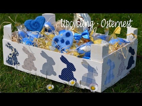 Frühlingskorb aus Mandarinenkiste - Kreative Ideenschmiede