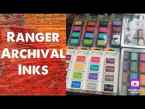 Ranger Archival Inks: Tim Holtz Distress, Dylusions, Ranger Mini Archival: Techniques and  Swatching