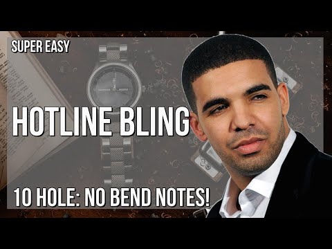 SUPER EASY: How to play Hotline Bling  by Drake on Diatonic Harmonica 10 Holes (Tutorial)