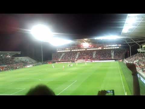 La joie des dijonnais après le deuxième but de B.Jeannot