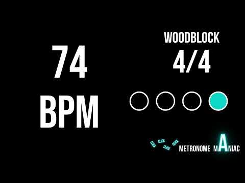 Metronome 74 BPM 4/4 - Woodblock