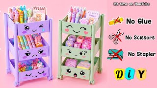 DIY Easy Origami Desk Organizer |No Glue, No Scissors | Cute Organizer | Paper Craft |School Project
