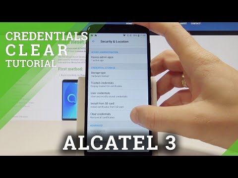How to Clear Credentials in ALCATEL 3 - Remove All Certificates / Security Settings