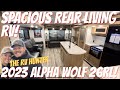 2023 Alpha Wolf 26RL - HUGE Space in this Rear Living Travel Trailer