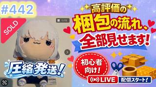 No442【梱包ライブ】丁寧に梱包！ホロライブ もちぴこ BIG ぬいぐるみ 白上フブキ タグ付き