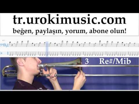 Trombon Nasıl Çalınır David Guetta, Justin Bieber - 2U Tablatura Bölüm#1 egzersizleri um-i723