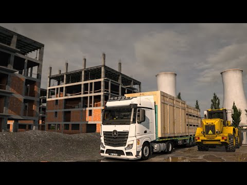 Realistic Driving Mercedes Actros MP4 1848 Euro Truck Simulator 2 POV Drive 4K 1.53+Wheel Cam