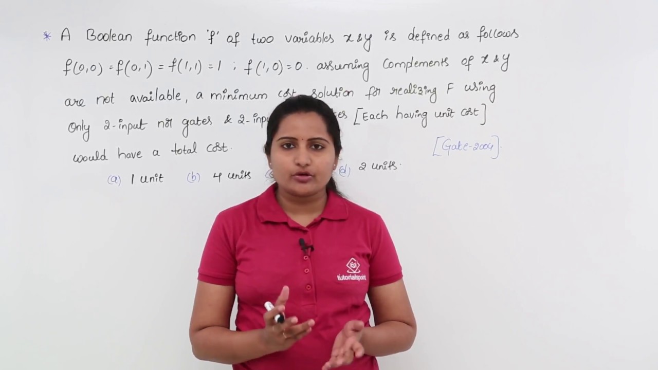 K-Map & Logic Circuit Design GATE Problem Example